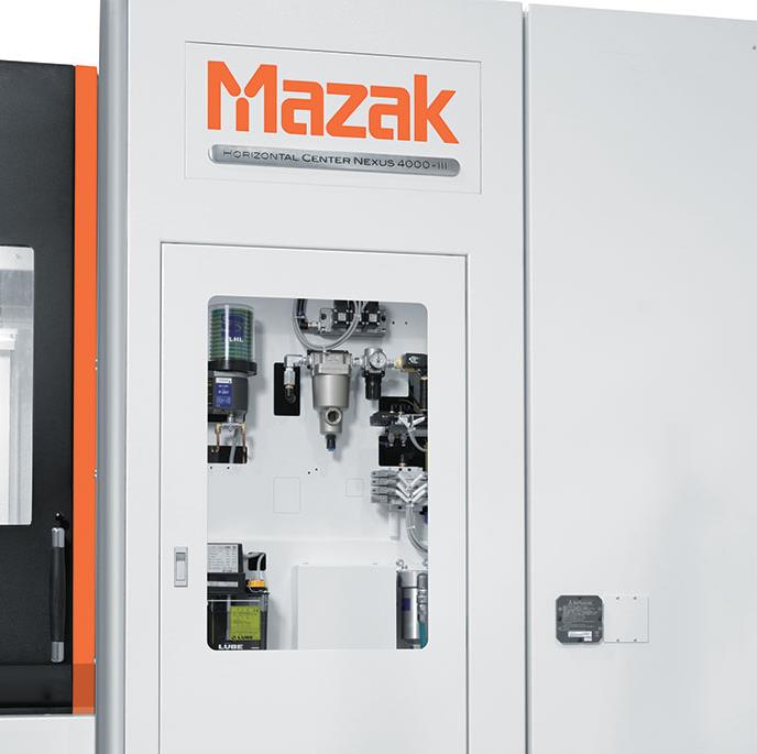 Maintenance area on Mazak horizontal milling machine